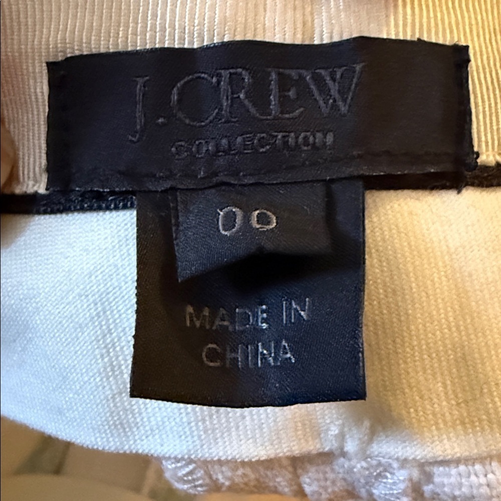 J Crew Collection Snakeskin Stripe Trouser Size 0 WHITE 59181 $795 - Picture 9 of 14